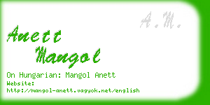 anett mangol business card